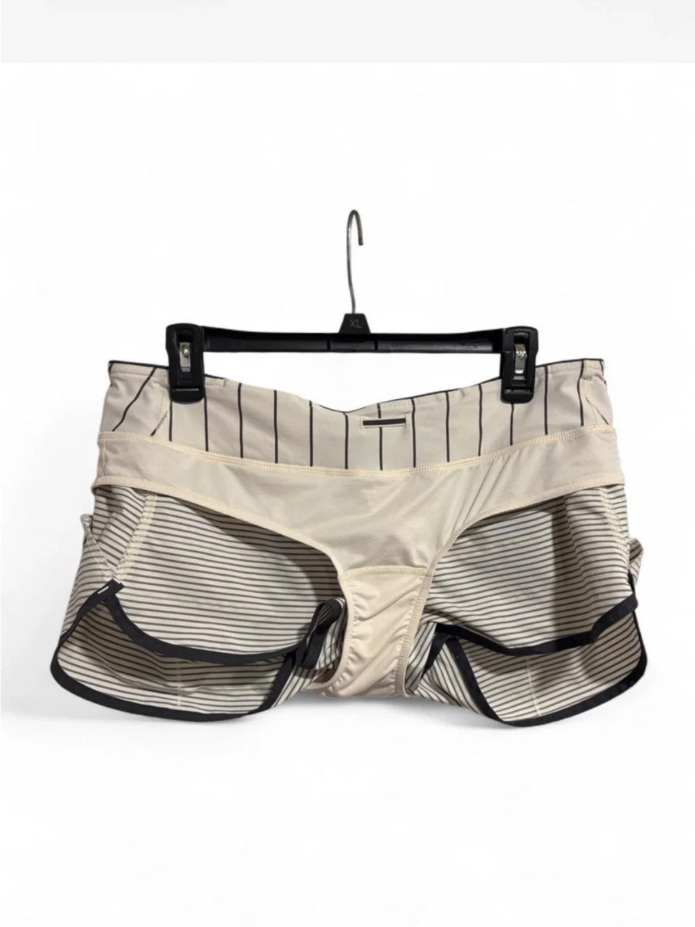 RARE Lululemon Speed Shorts Reflective Hyper Stripe Angel Wing Soot Light